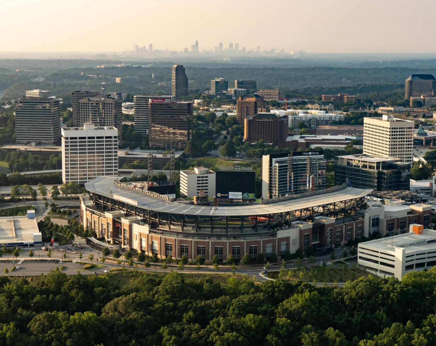 Atlanta Braves Suntrust Park Above Aerial Photo 