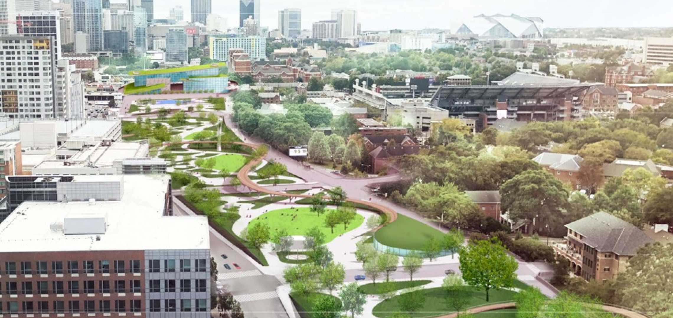 Glorious 10-block park floated for capping Atlanta's main highway