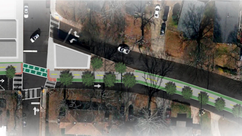 A large paved trail shown in renderings that could be built in Atlanta soon. 