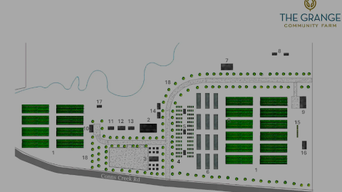 An image showing a site where a farm-based home community is being planned north of Atlanta, Georgia. 