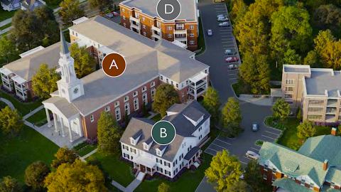 An image of a large church site where multiple phases of new development are under construction in Atlanta.