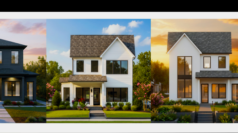 An image of a site where rows of new homes are planned south of Atlanta along a wide street called Hank Aaron Drive.