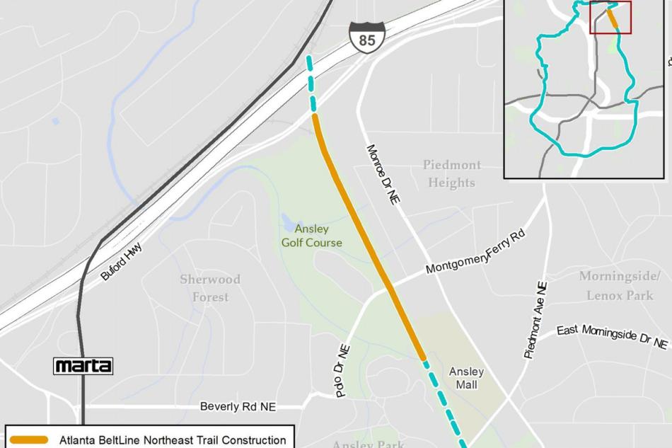 Construction launches on another - BeltLine%20Northeast%20Trail%20map