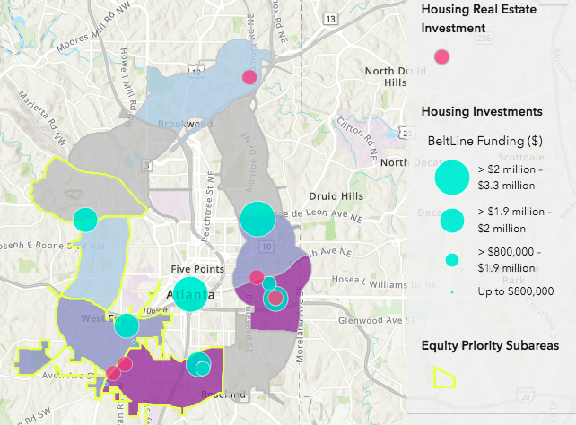 Atlanta BeltLine launches gentrification o meter - BeltLine%20Housing%20spending%20Data