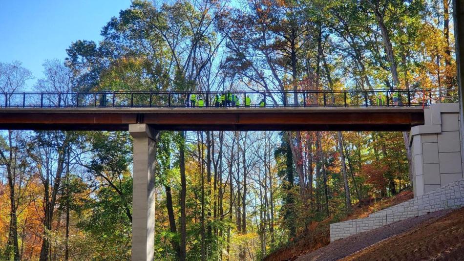 In Buckhead, opening set for PATH400 trail section with soaring bridge