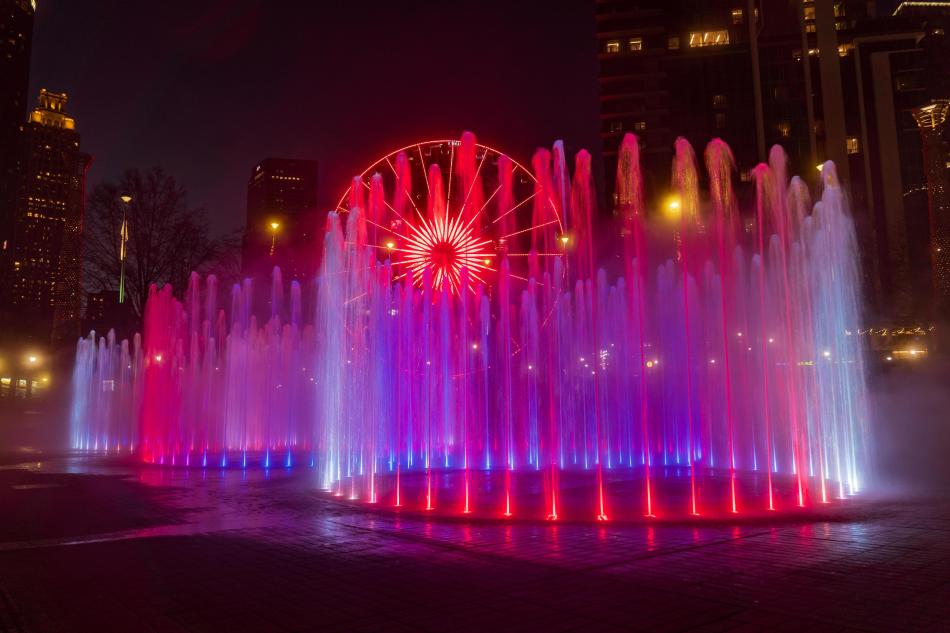 Downtown’s Olympic fountains are back—with fresh tech, daily shows