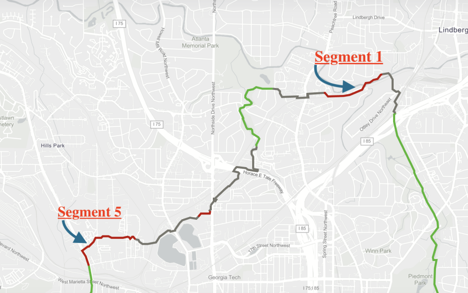 Sweeping bridge, a future Atlanta Beltline highlight, now in place