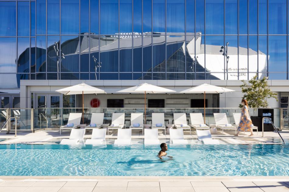 Pool overlooking Mercedes-Benz Stadium opens to public—for a price