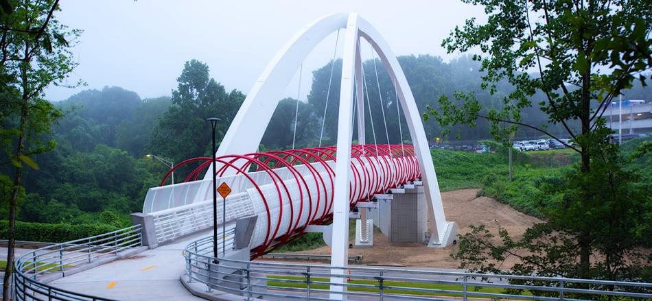 Futuristic, statement-piece people bridge opens near Atlanta’s airport