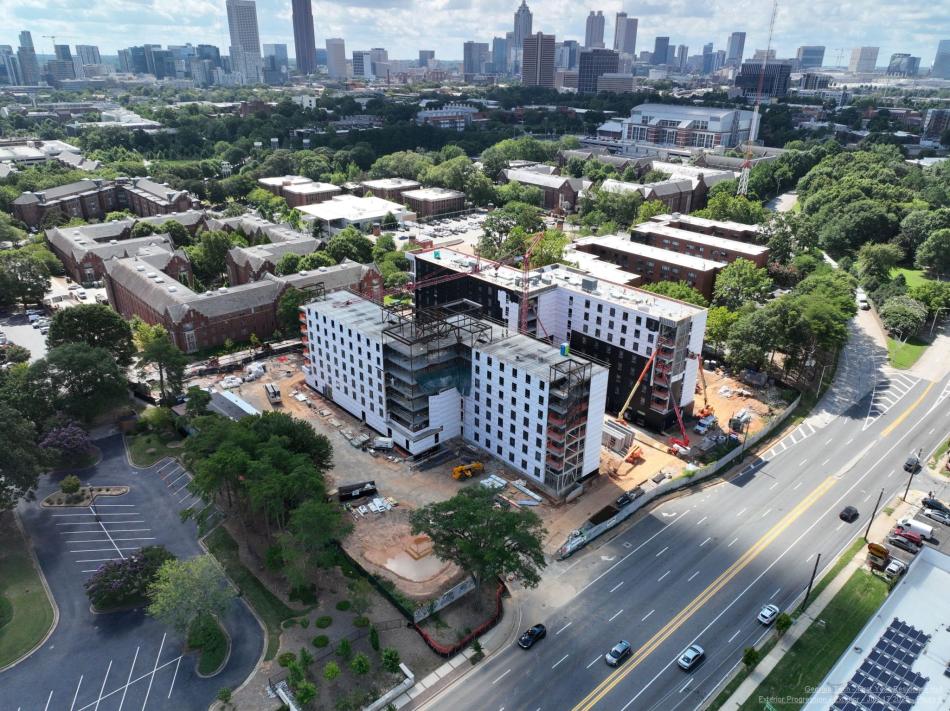 Georgia Tech’s first new residence hall in decades starts topping out