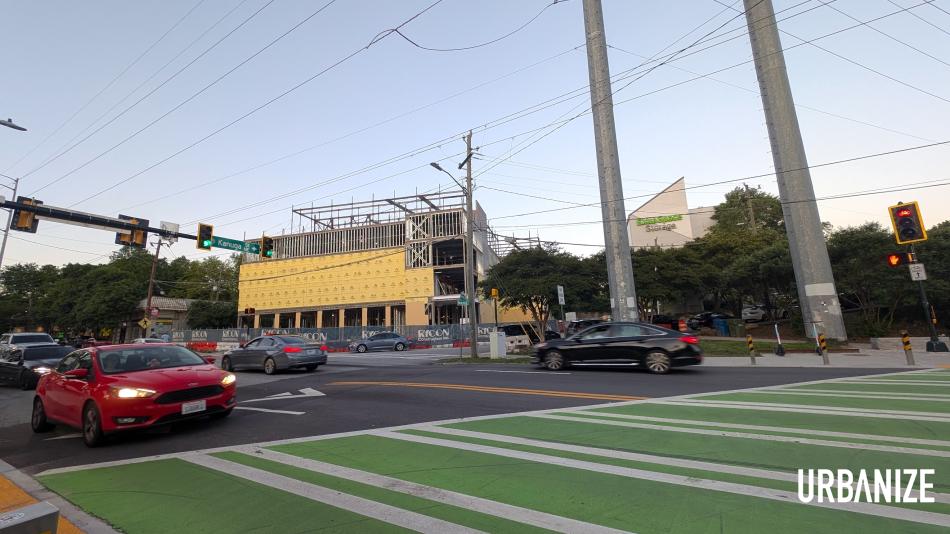 Self-storage project overlooking Atlanta’s marquee park tops out