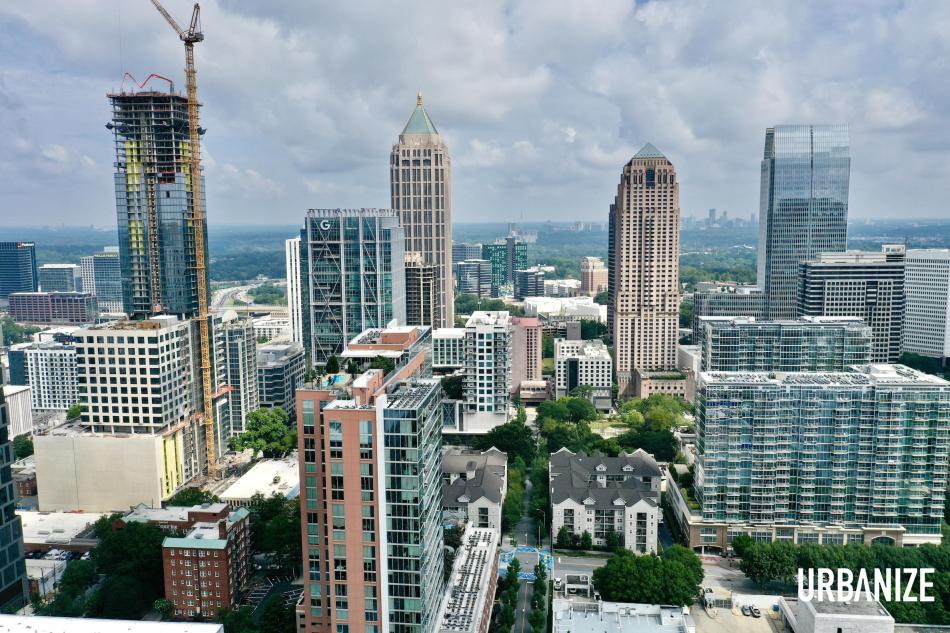 Drone tour: With 10+ stories to go, Atlanta’s tallest new tower stands out
