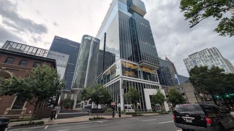  a photo of Midtown Atlanta with many buildings showing how wide streets and perspectives on how many parking lots, vacant parcels have disappeared