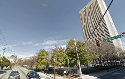 a photo of Midtown Atlanta with many buildings showing how wide streets and perspectives on how many parking lots, vacant parcels have disappeared
