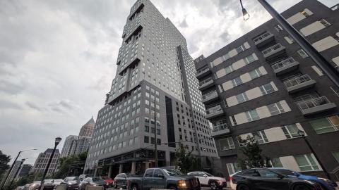  a photo of Midtown Atlanta with many buildings showing how wide streets and perspectives on how many parking lots, vacant parcels have disappeared