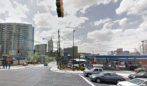 a photo of Midtown Atlanta with many buildings showing how wide streets and perspectives on how many parking lots, vacant parcels have disappeared