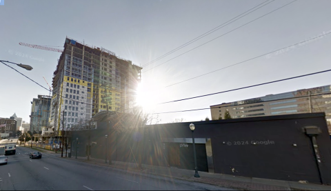  a photo of Midtown Atlanta with many buildings showing how wide streets and perspectives on how many parking lots, vacant parcels have disappeared