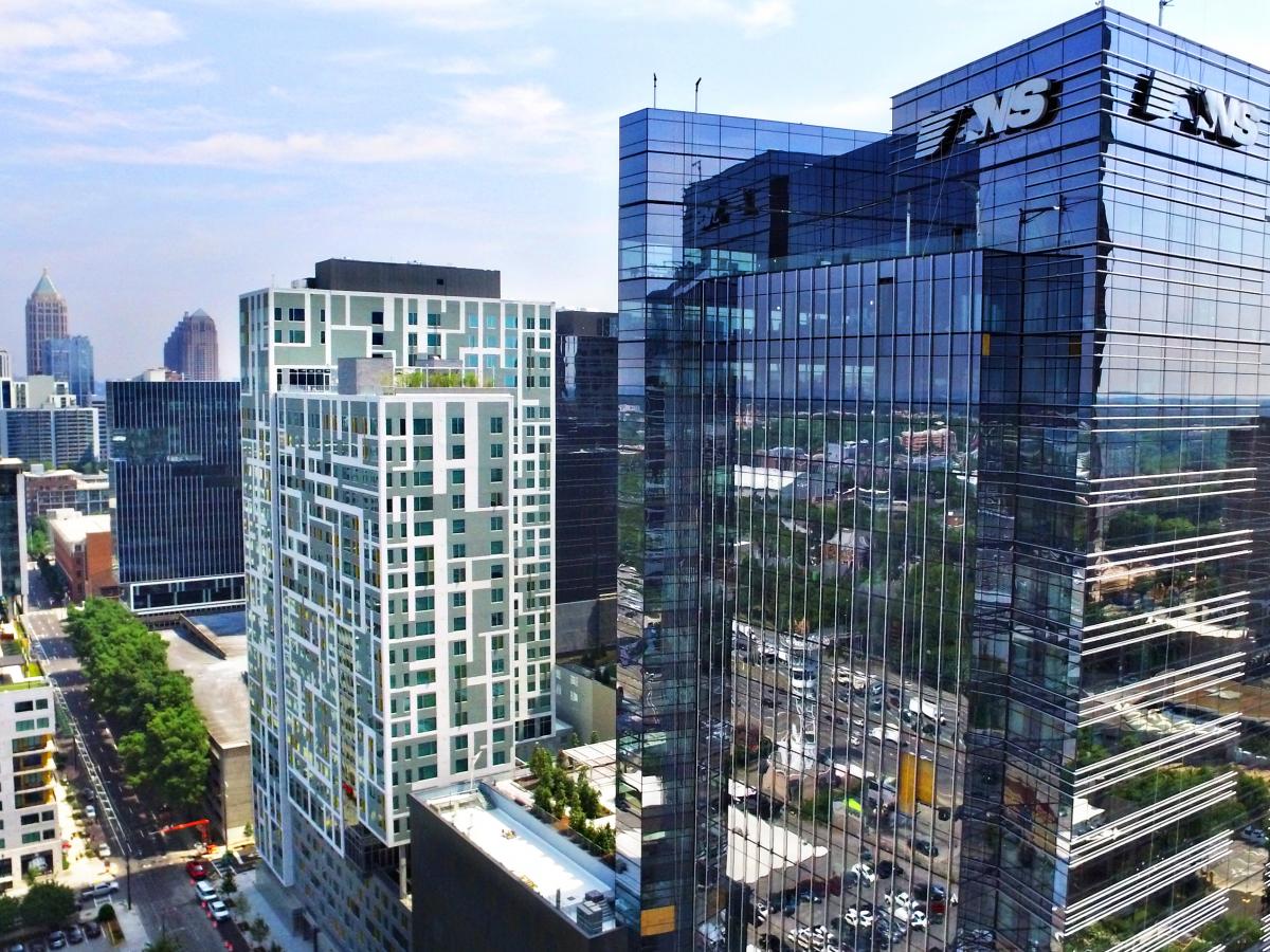 Three Midtown Atlanta blocks and 7 new towers in 15 aerial